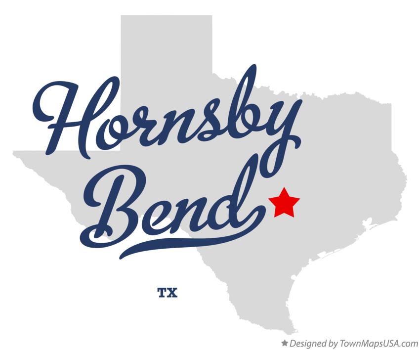 Map of Hornsby Bend Texas TX