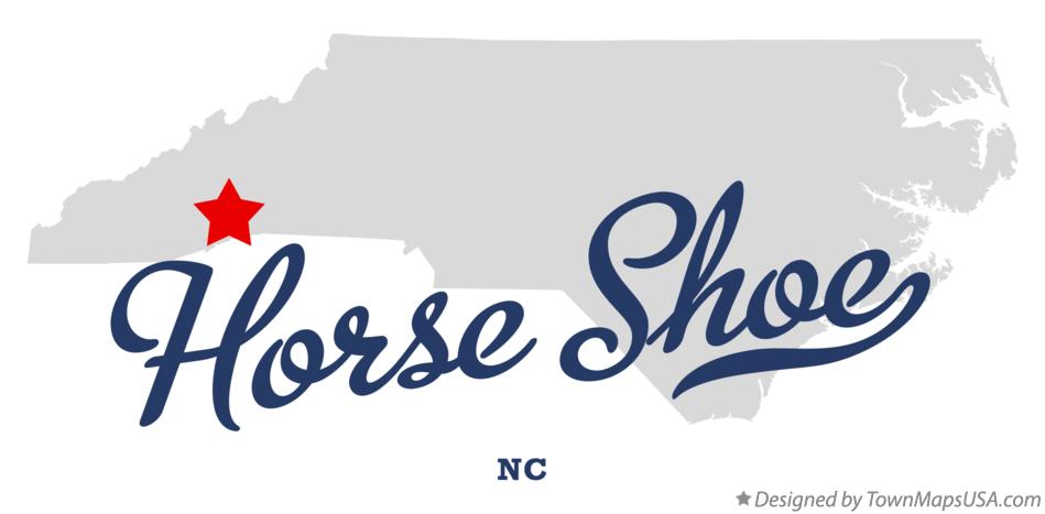 Map of Horse Shoe North Carolina NC