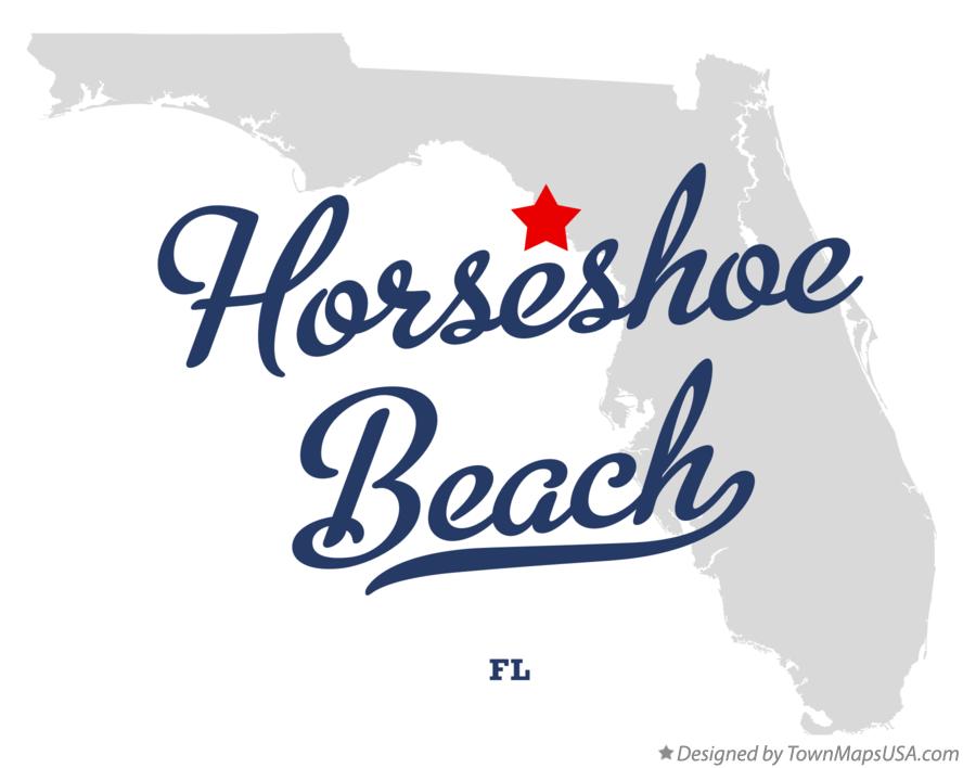Map of Horseshoe Beach Florida FL