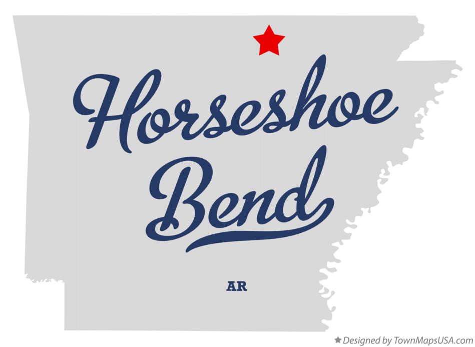 Map of Horseshoe Bend Arkansas AR