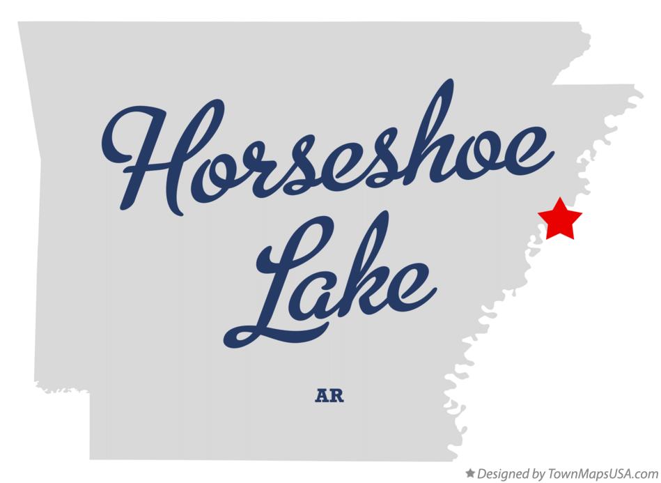 Map of Horseshoe Lake Arkansas AR