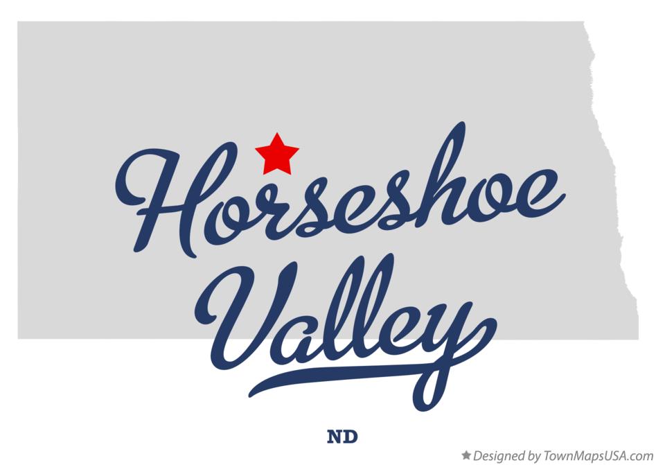 Map of Horseshoe Valley North Dakota ND