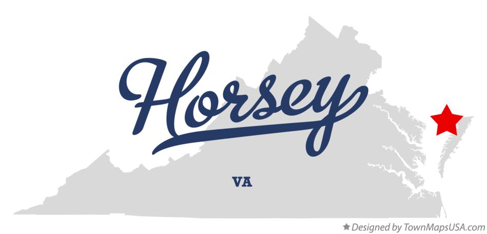 Map of Horsey Virginia VA
