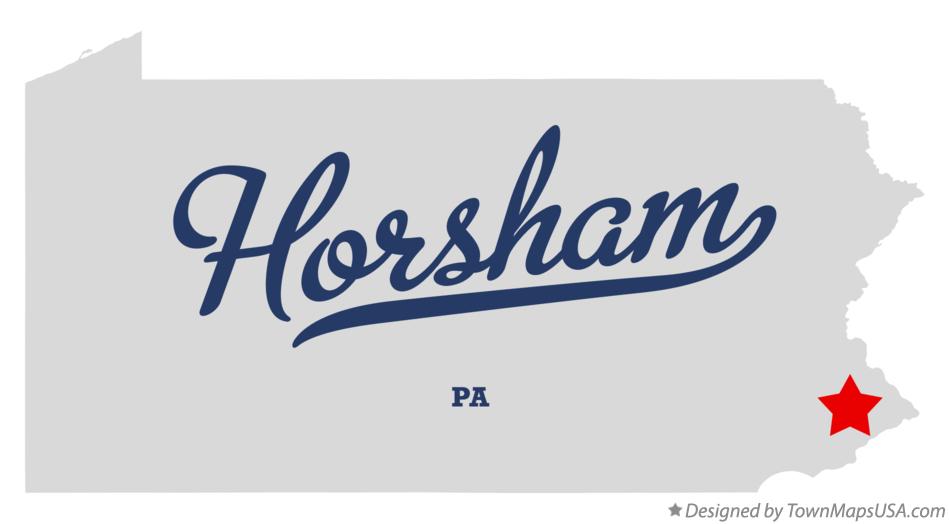 Map of Horsham Pennsylvania PA