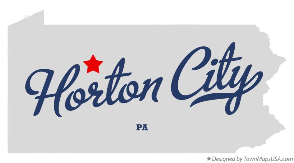 Map of Horton City Pennsylvania PA