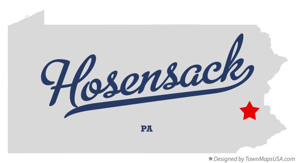 Map of Hosensack Pennsylvania PA