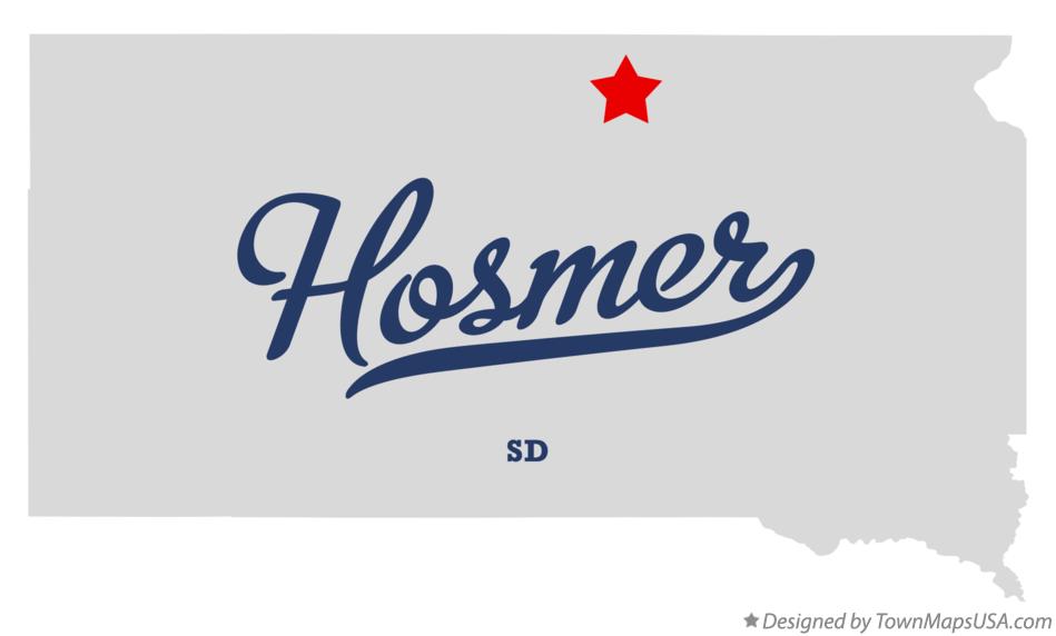 Map of Hosmer South Dakota SD