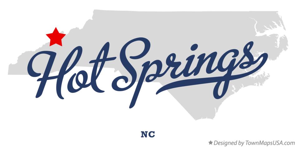 Map of Hot Springs North Carolina NC