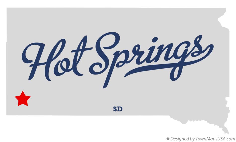 Map of Hot Springs South Dakota SD
