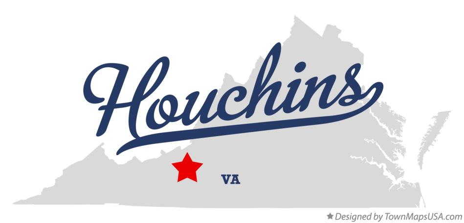 Map of Houchins Virginia VA
