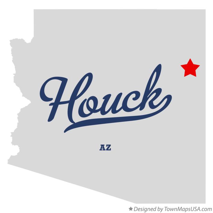 Map of Houck Arizona AZ