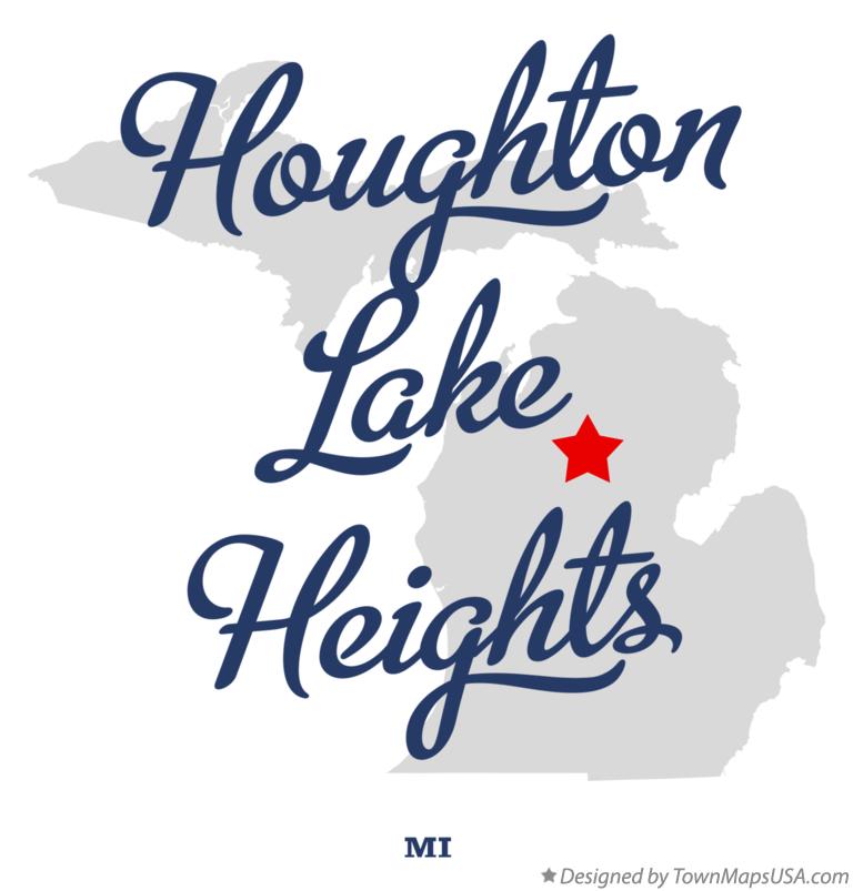 Map of Houghton Lake Heights Michigan MI