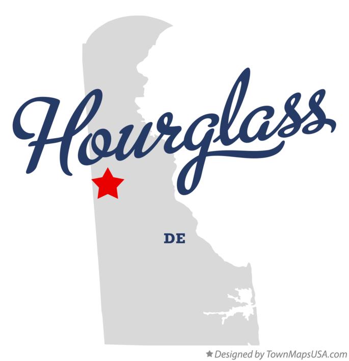 Map of Hourglass Delaware DE
