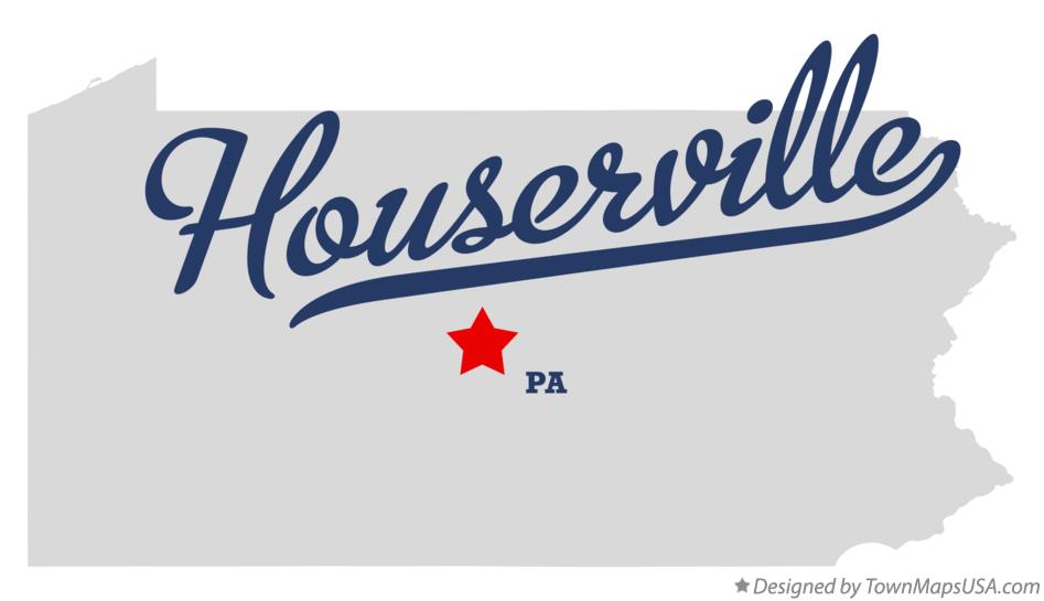 Map of Houserville Pennsylvania PA