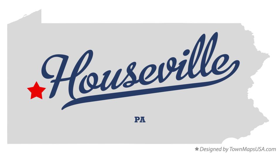 Map of Houseville Pennsylvania PA