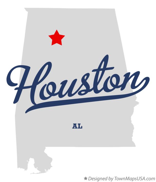 Map of Houston Alabama AL