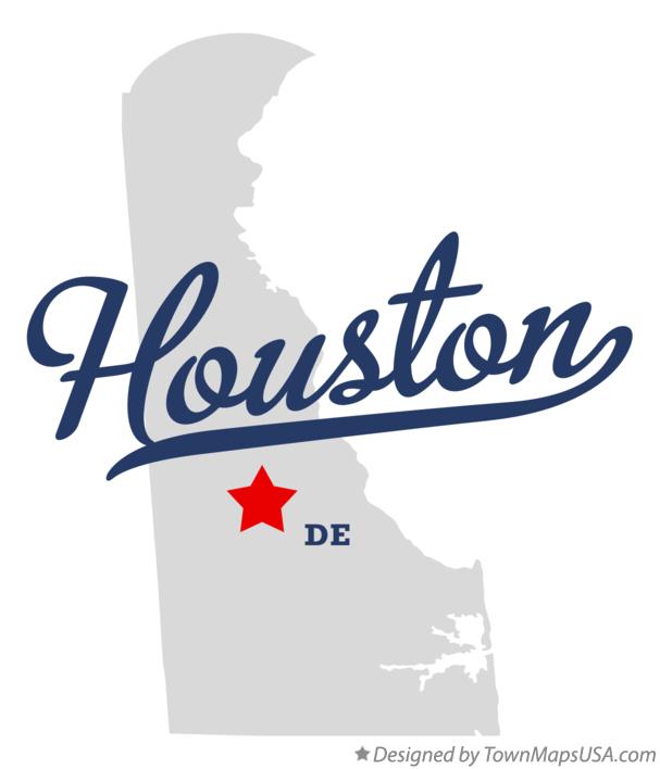 Map of Houston Delaware DE