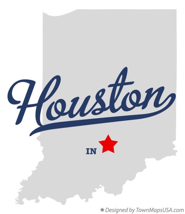 Map of Houston Indiana IN