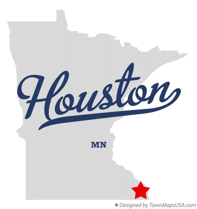 Map of Houston Minnesota MN