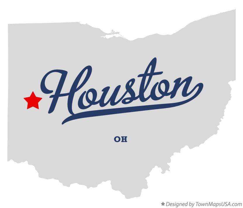 Map of Houston Ohio OH