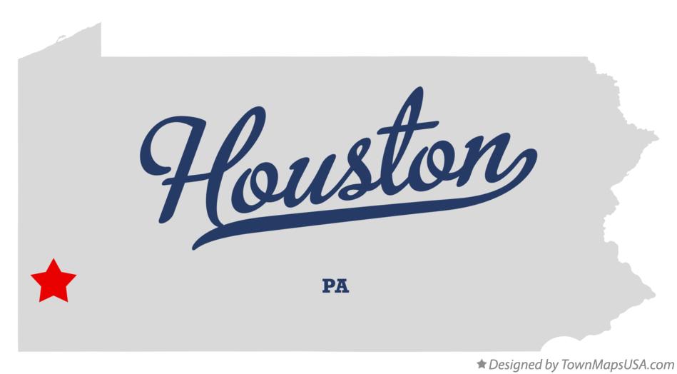 Map of Houston Pennsylvania PA