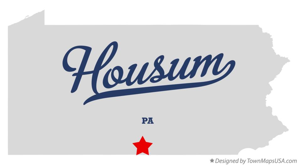 Map of Housum Pennsylvania PA