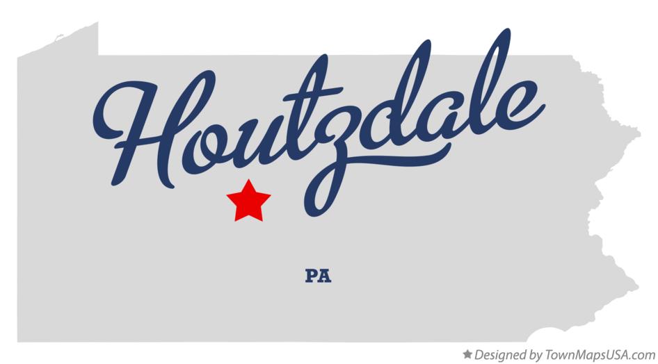 Map of Houtzdale Pennsylvania PA