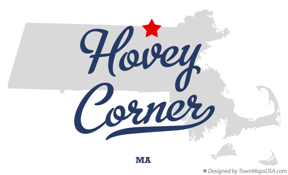 Map of Hovey Corner Massachusetts MA