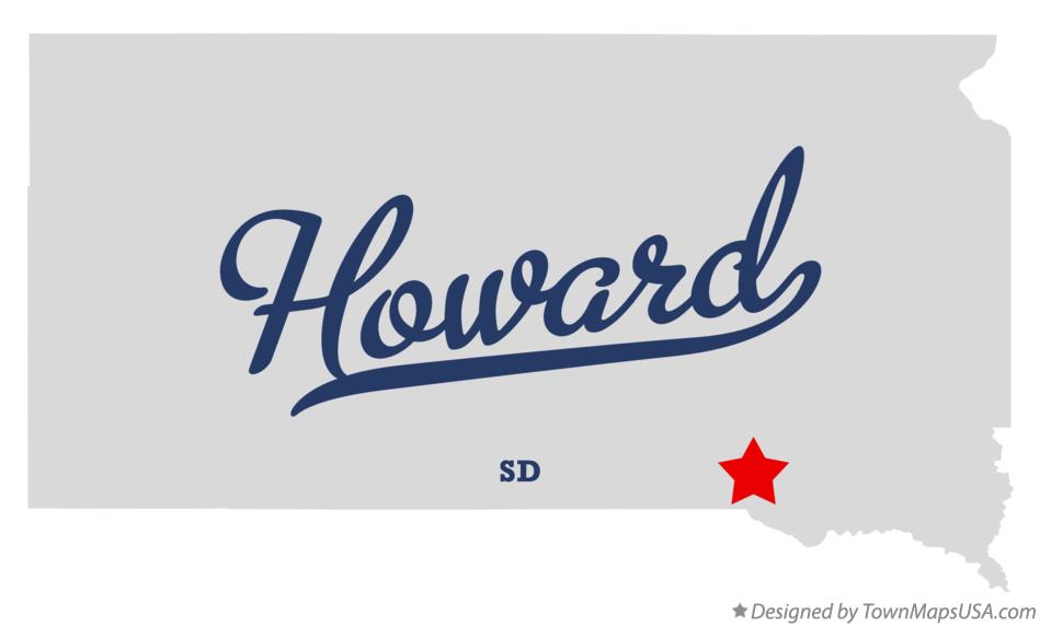 Map of Howard South Dakota SD