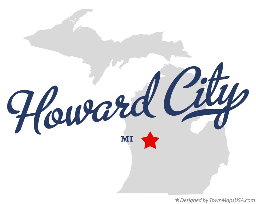Map of Howard City Michigan MI
