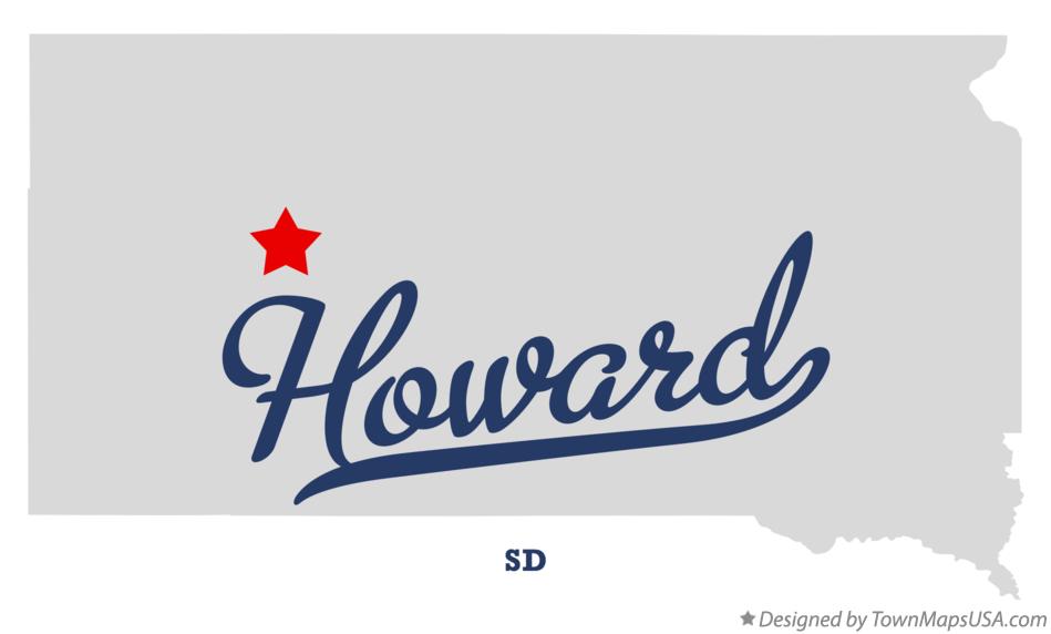 Map of Howard South Dakota SD
