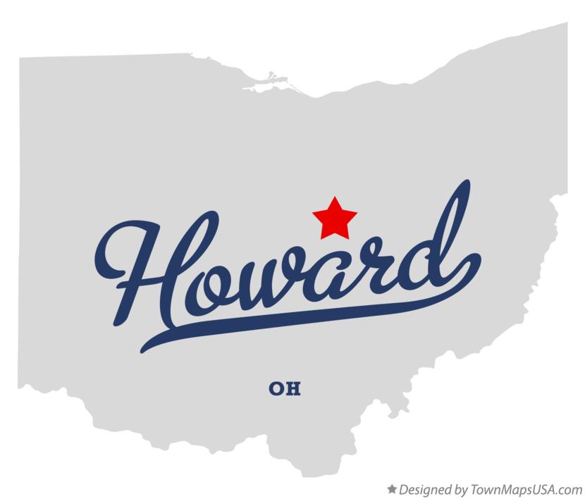 Map of Howard Ohio OH