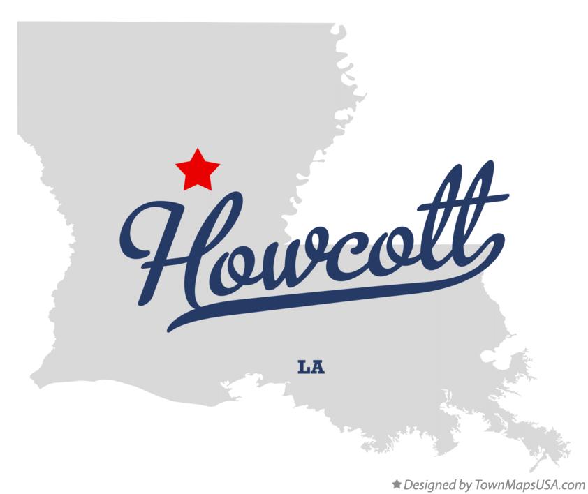Map of Howcott Louisiana LA