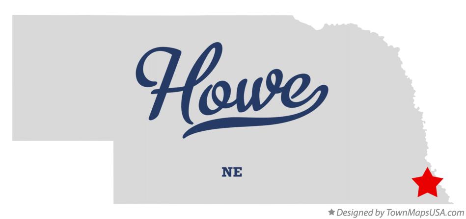 Map of Howe Nebraska NE