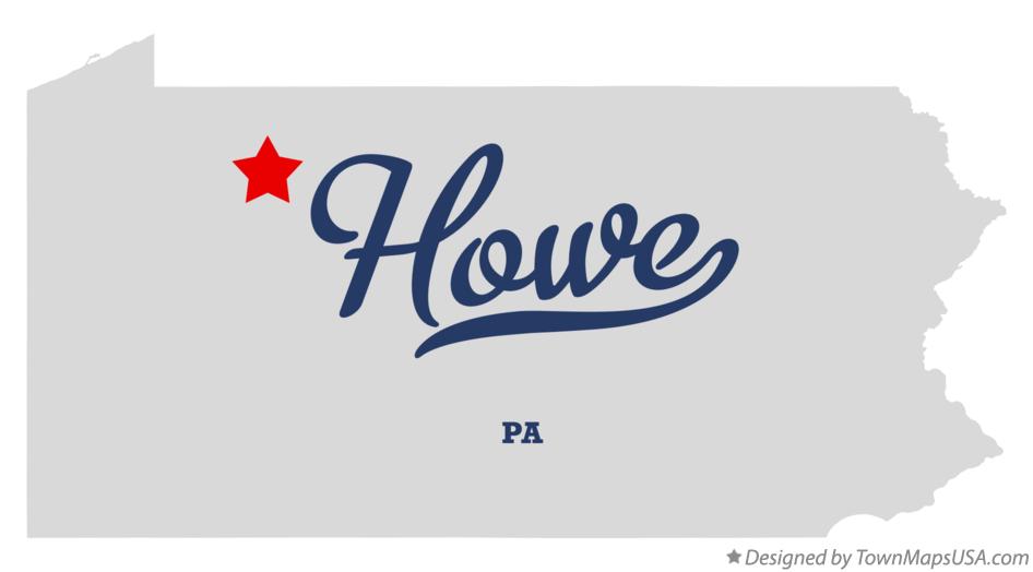 Map of Howe Pennsylvania PA