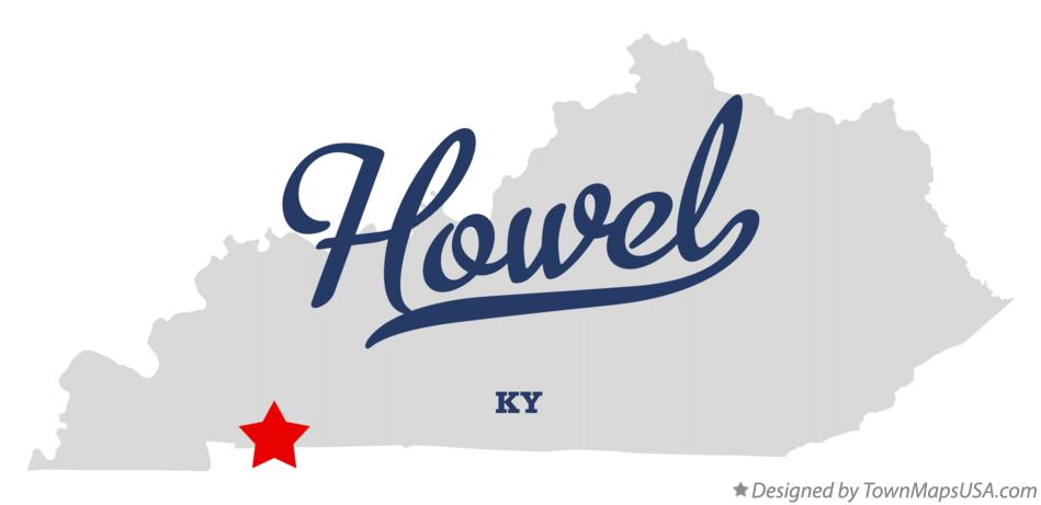 Map of Howel Kentucky KY