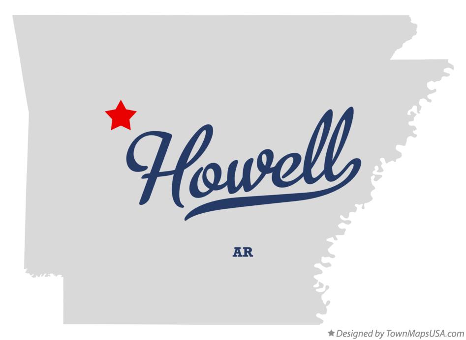 Map of Howell Arkansas AR