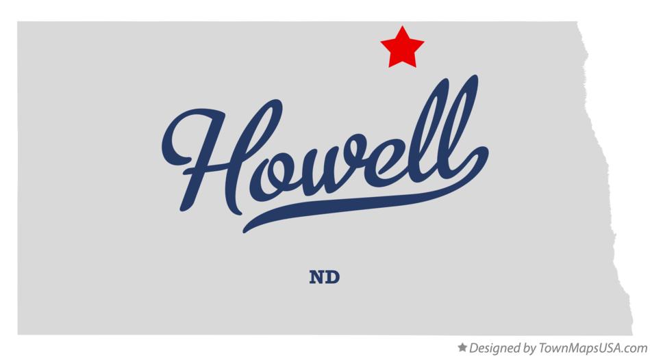 Map of Howell North Dakota ND