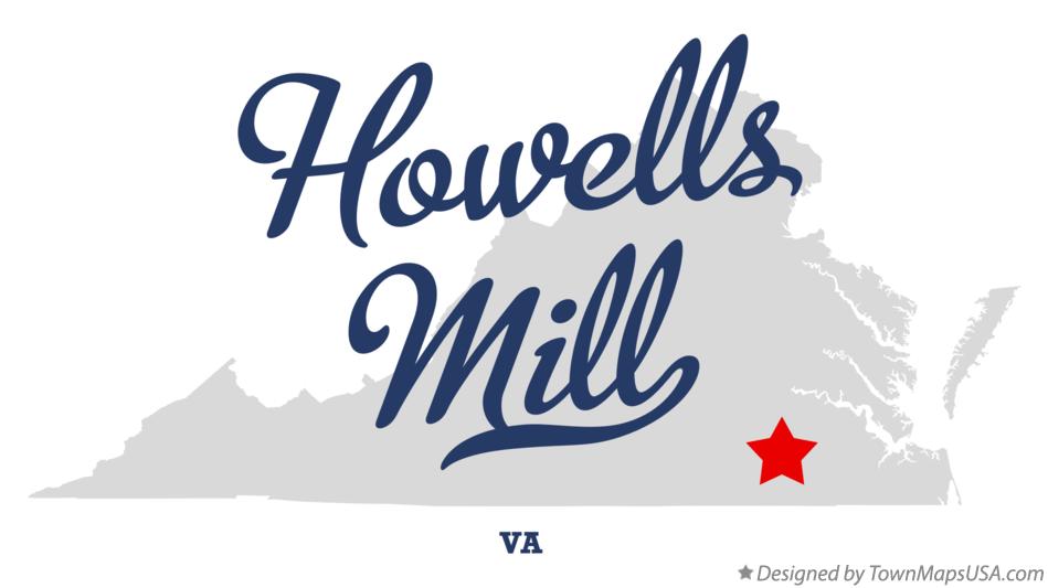 Map of Howells Mill Virginia VA
