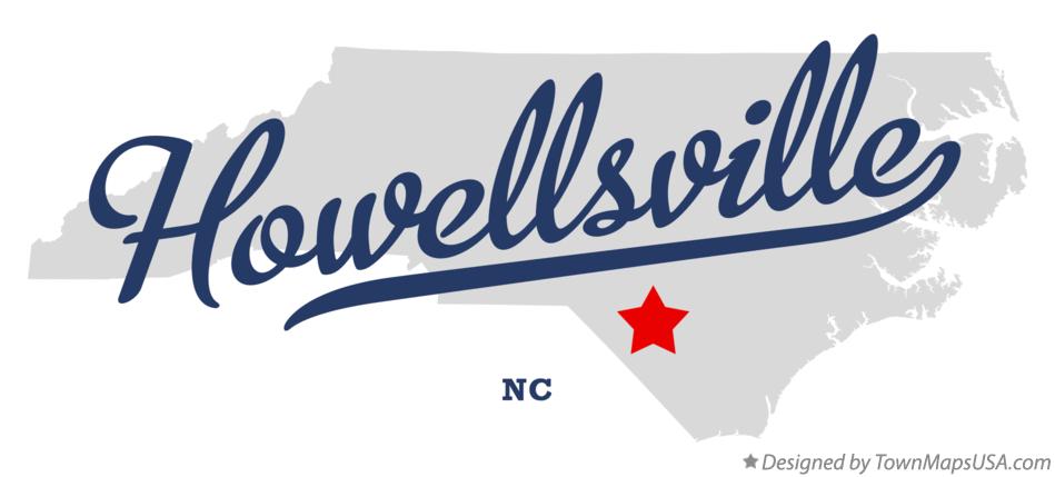 Map of Howellsville North Carolina NC