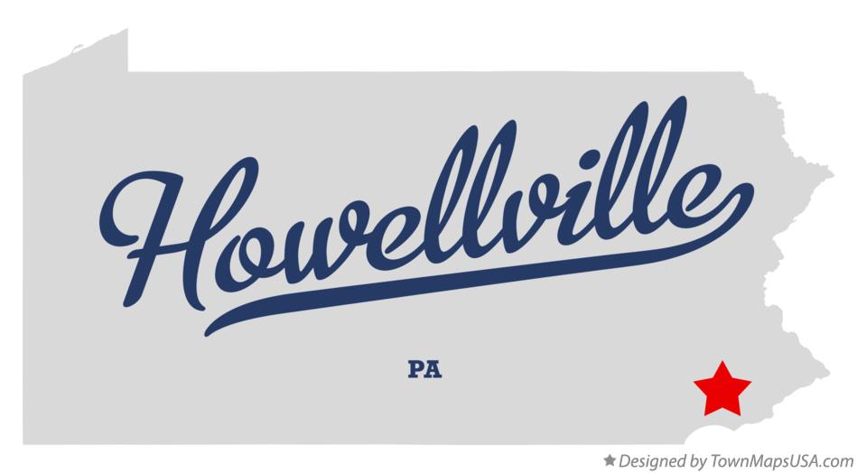 Map of Howellville Pennsylvania PA