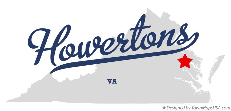 Map of Howertons Virginia VA