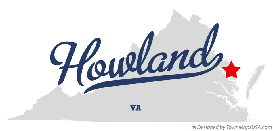 Map of Howland Virginia VA