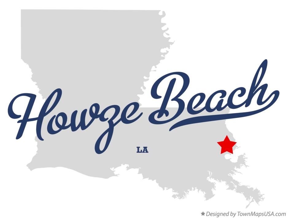 Map of Howze Beach Louisiana LA