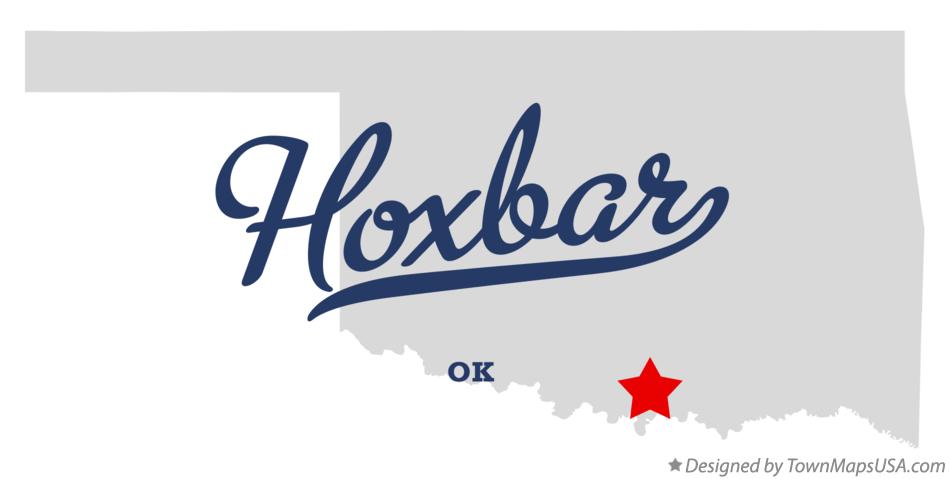 Map of Hoxbar Oklahoma OK