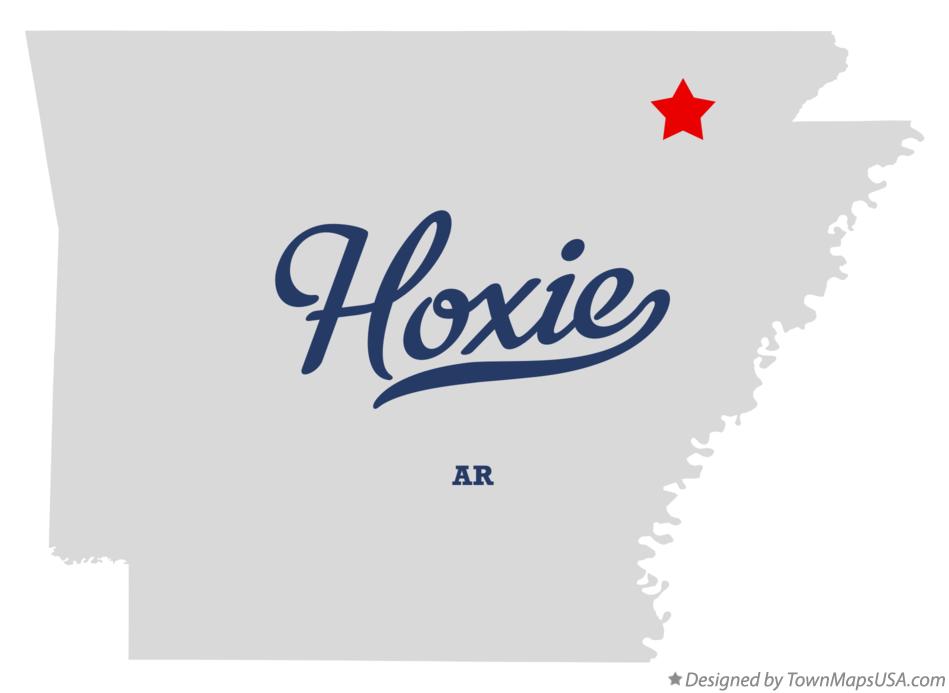 Map of Hoxie Arkansas AR