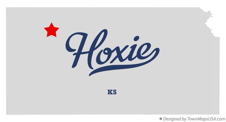 Map of Hoxie Kansas KS