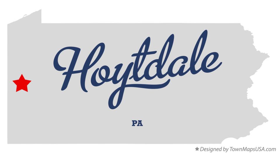 Map of Hoytdale Pennsylvania PA
