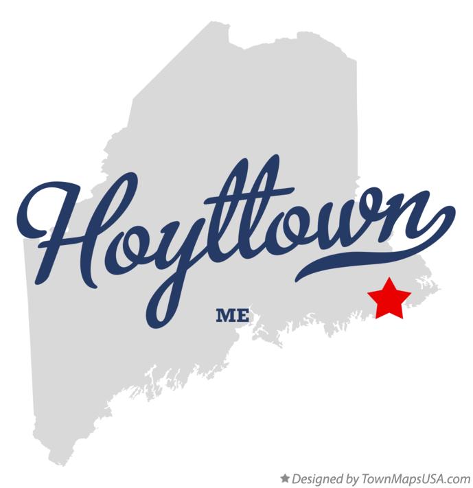 Map of Hoyttown Maine ME