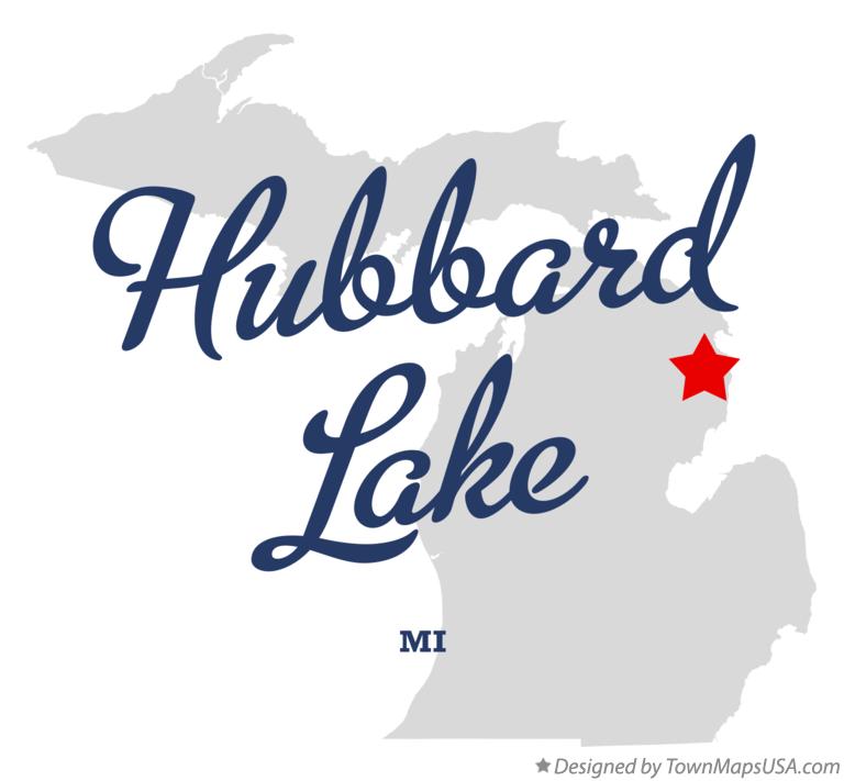 Map of Hubbard Lake Michigan MI